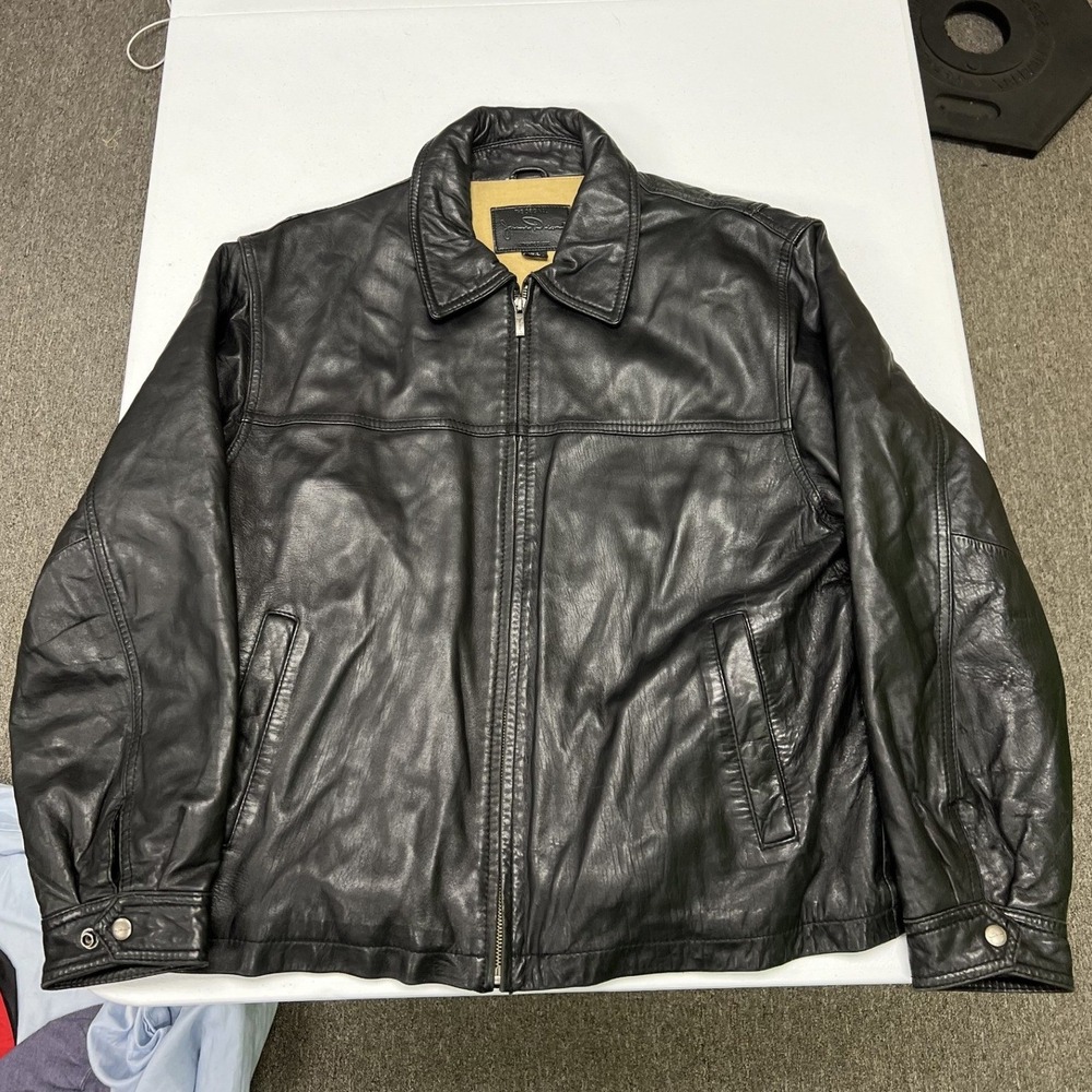 James Dean Leather Jacket Mens Large Black Limited Edition Full Zip Authentic